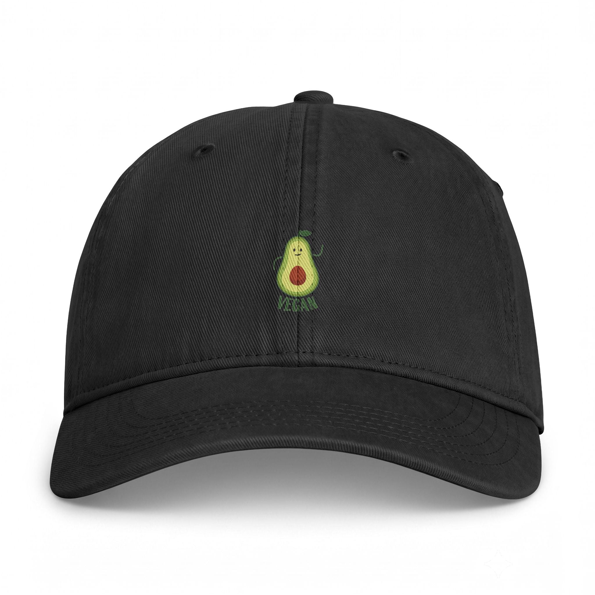 Avocado Vibes Washed Cap — Cute Coastal Embroidered Dad Hat