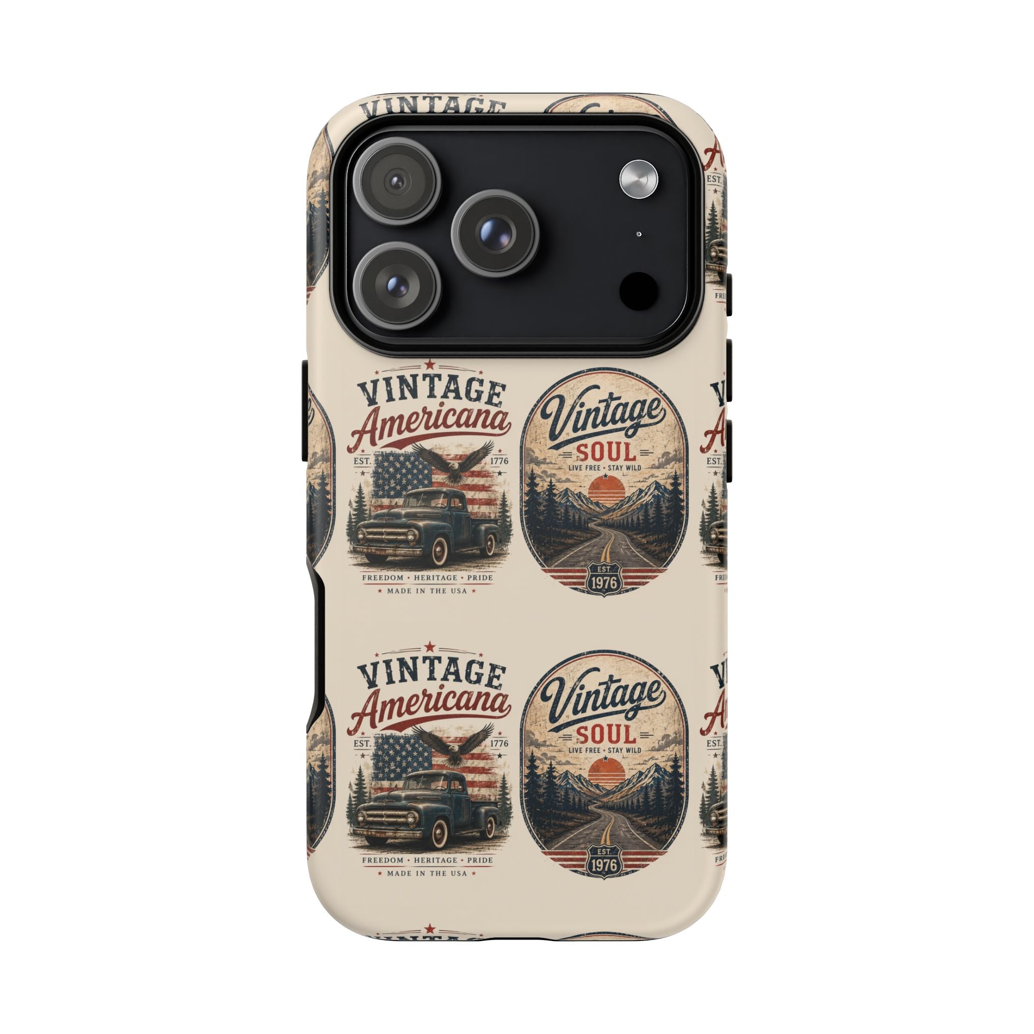 Vintage Americana Tough Phone Case — "Vintage Soul" Retro Truck Design