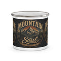 Mountain Soul Enamel Mug | vintage mountain scene, find your altitude