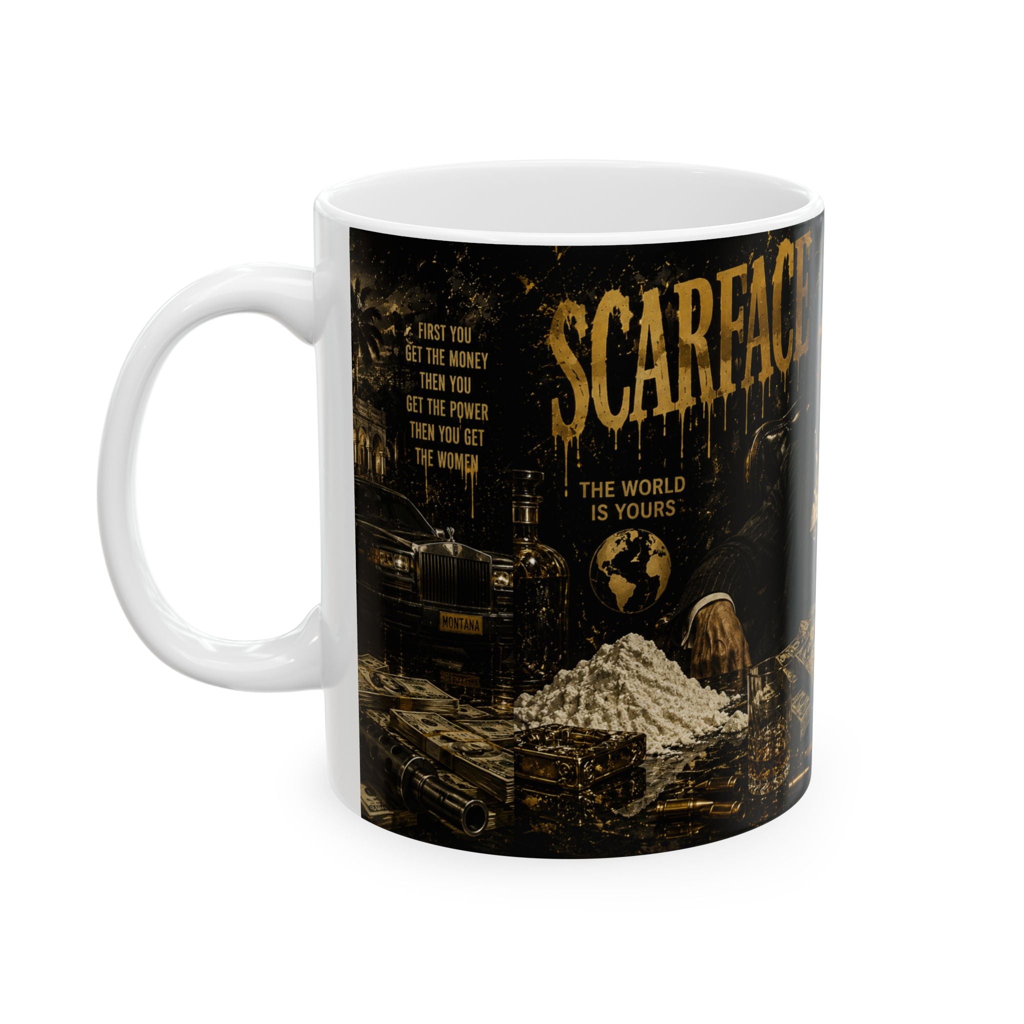 Scarface Al Pacino Portrait Mug | Ceramic Coffee Cup 11oz 15oz