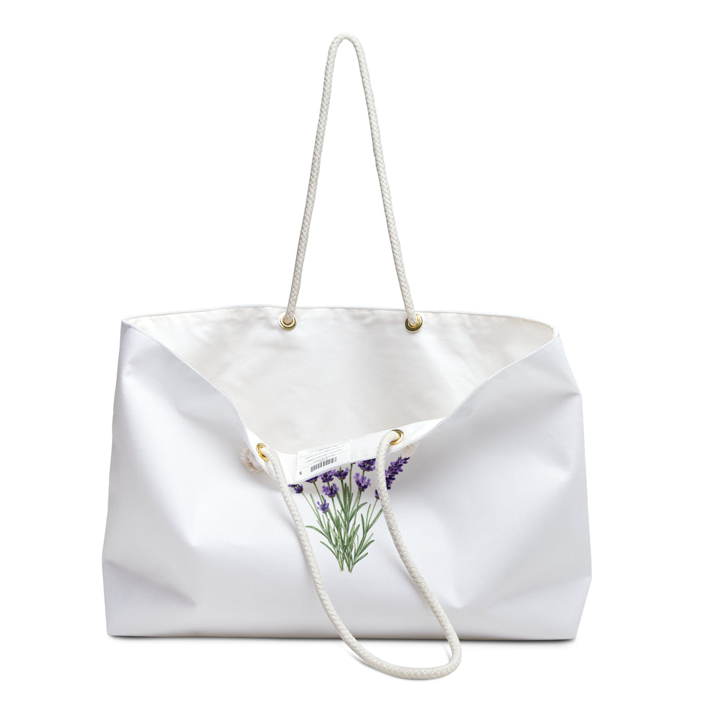 Lavender Bouquet Weekender Bag | Floral Tote, Travel Beach Bag