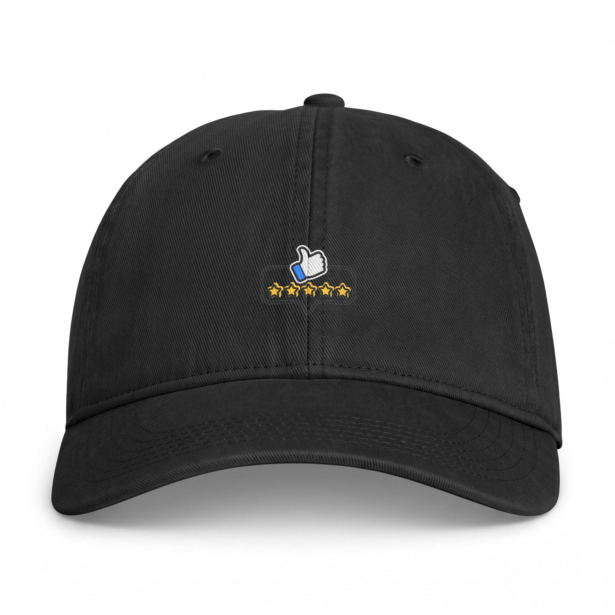 Washed Cotton Cap — Five-Star Like Icon Embroidered Dad Hat