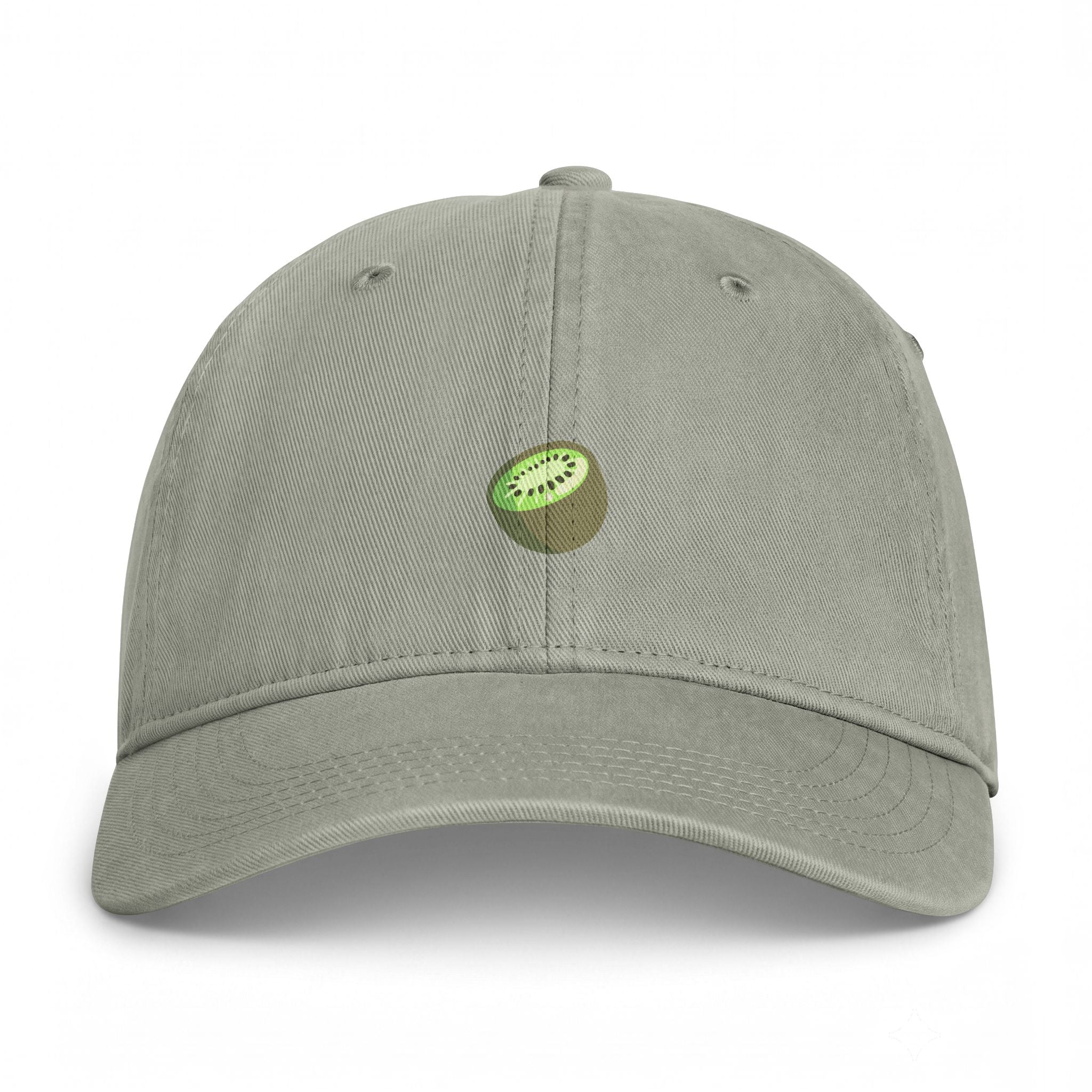 Kiwi Embroidered Dad Hat — Washed Coastal Baseball Cap