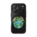 Cute Earth Illustration Phone Case — Eco-Friendly 'Love Your Planet' Protective Cover
