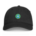 Coastal Washed Cap — Heart Earth Embroidered Hat (Save the Planet)