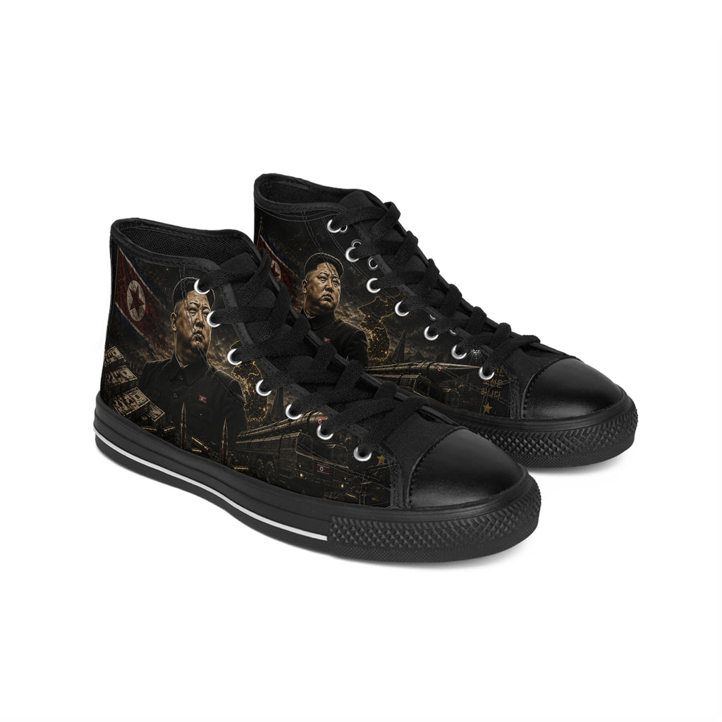 Authoritarian Leader Portrait Sneakers | Political Propaganda Design
