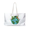 Sleeping Earth with Flowers weekender bag | Eco Nature Illustration