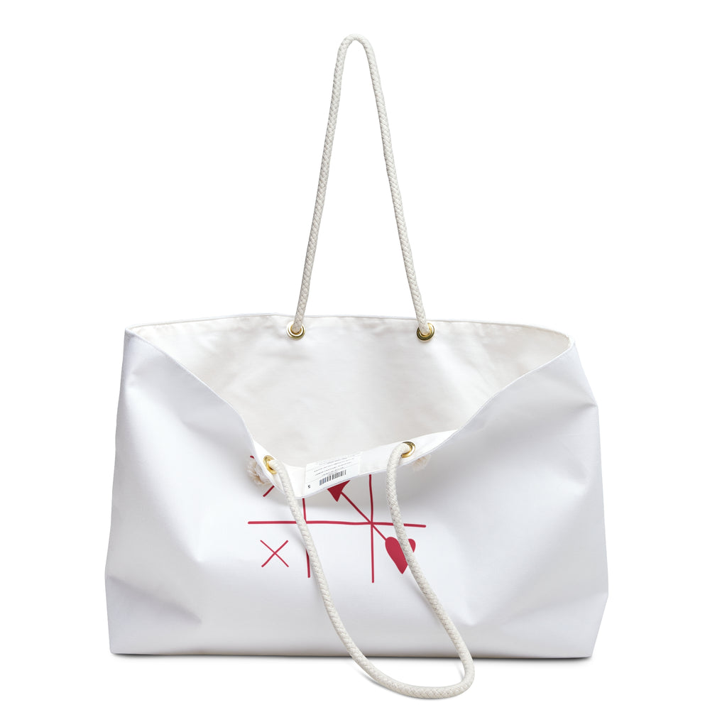 Heart Tic Tac Toe Weekender Bag | Valentine Love Beach Tote