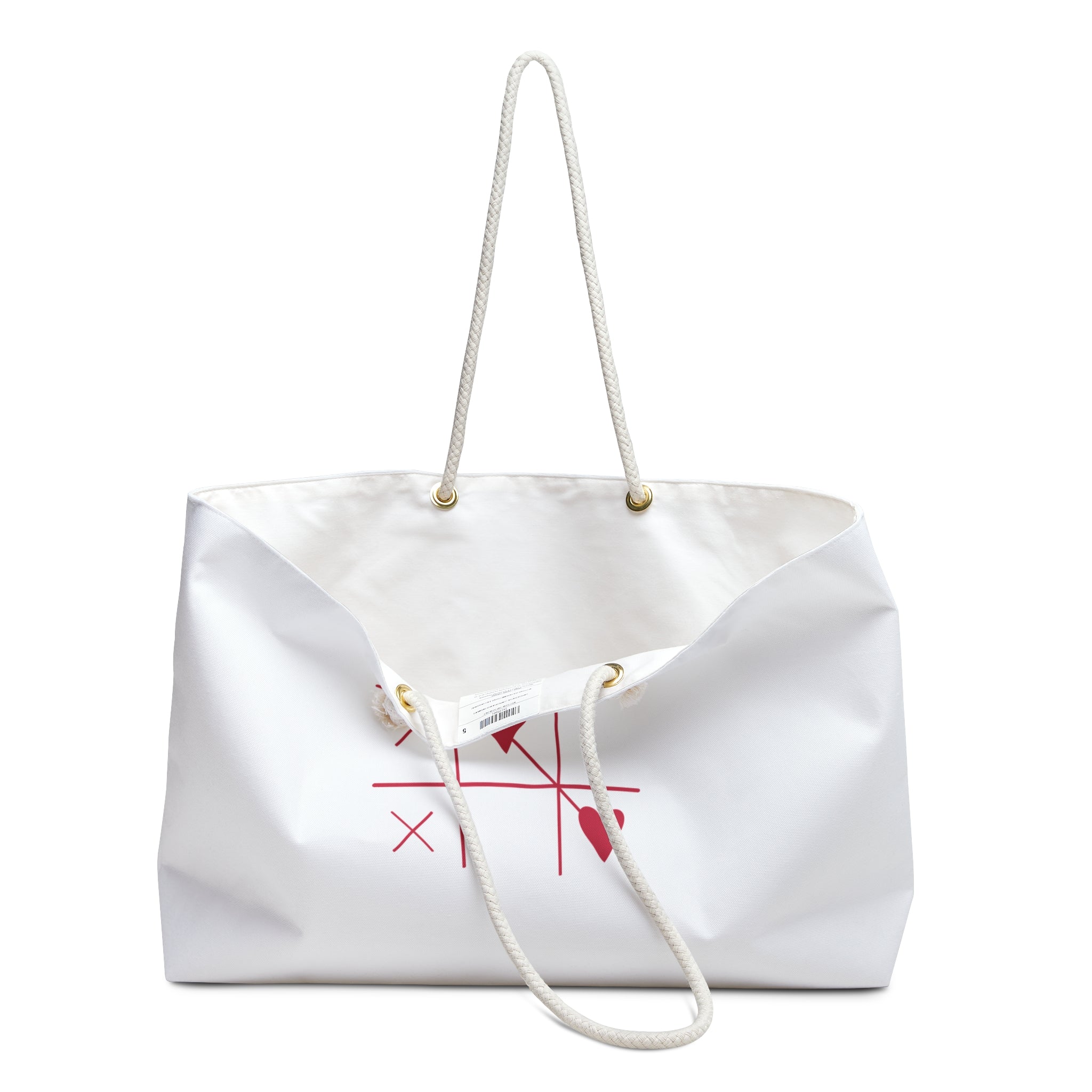 Heart Tic Tac Toe Weekender Bag | Valentine Love Beach Tote