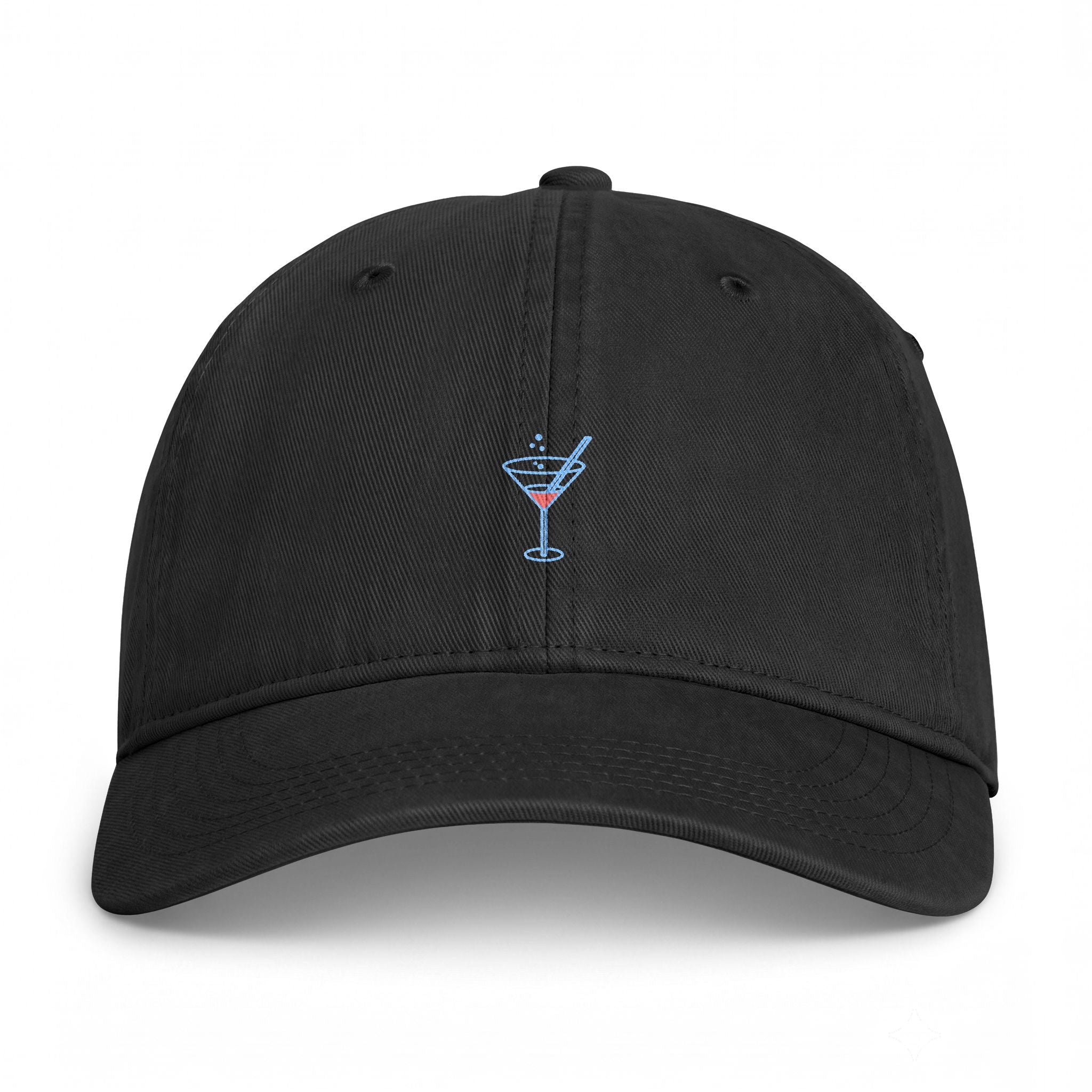 Martini Cocktail Embroidered Cap