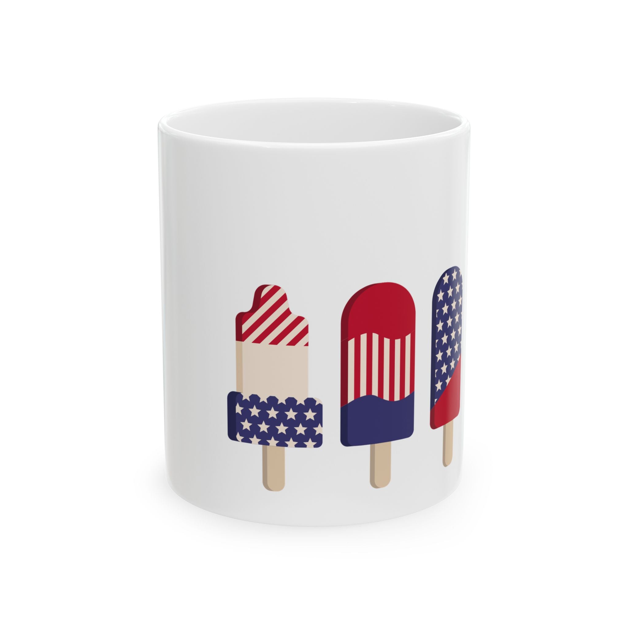 American Flag Popsicles Mug | Patriotic Summer Fourth of July Ceramic Mug