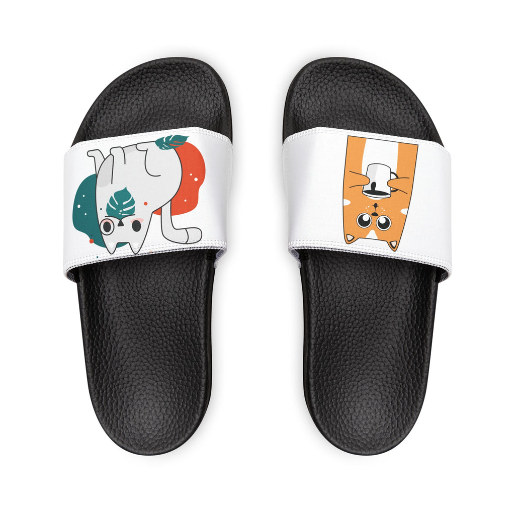 Teal Narwhal Illustration Sandals | Removable Strap Slide