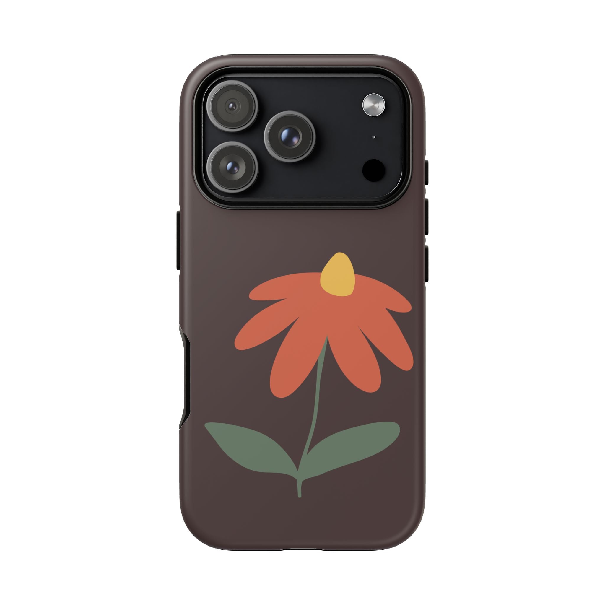 Tough Cases Floral Phone Case — Retro Orange Flower Protective Cover