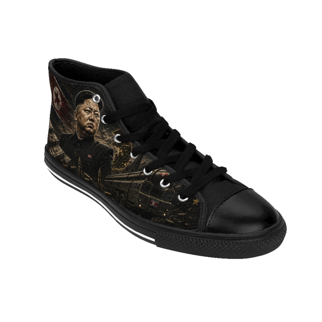 Authoritarian Leader Portrait Sneakers | Political Propaganda Design