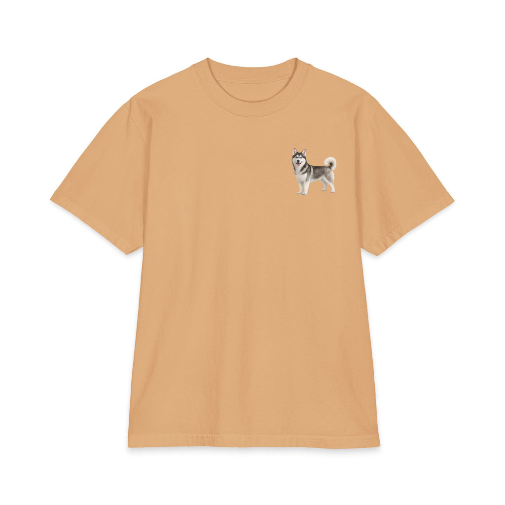 Siberian Husky Illustration T-Shirt | Small Chest Print, Dog Lover Tee