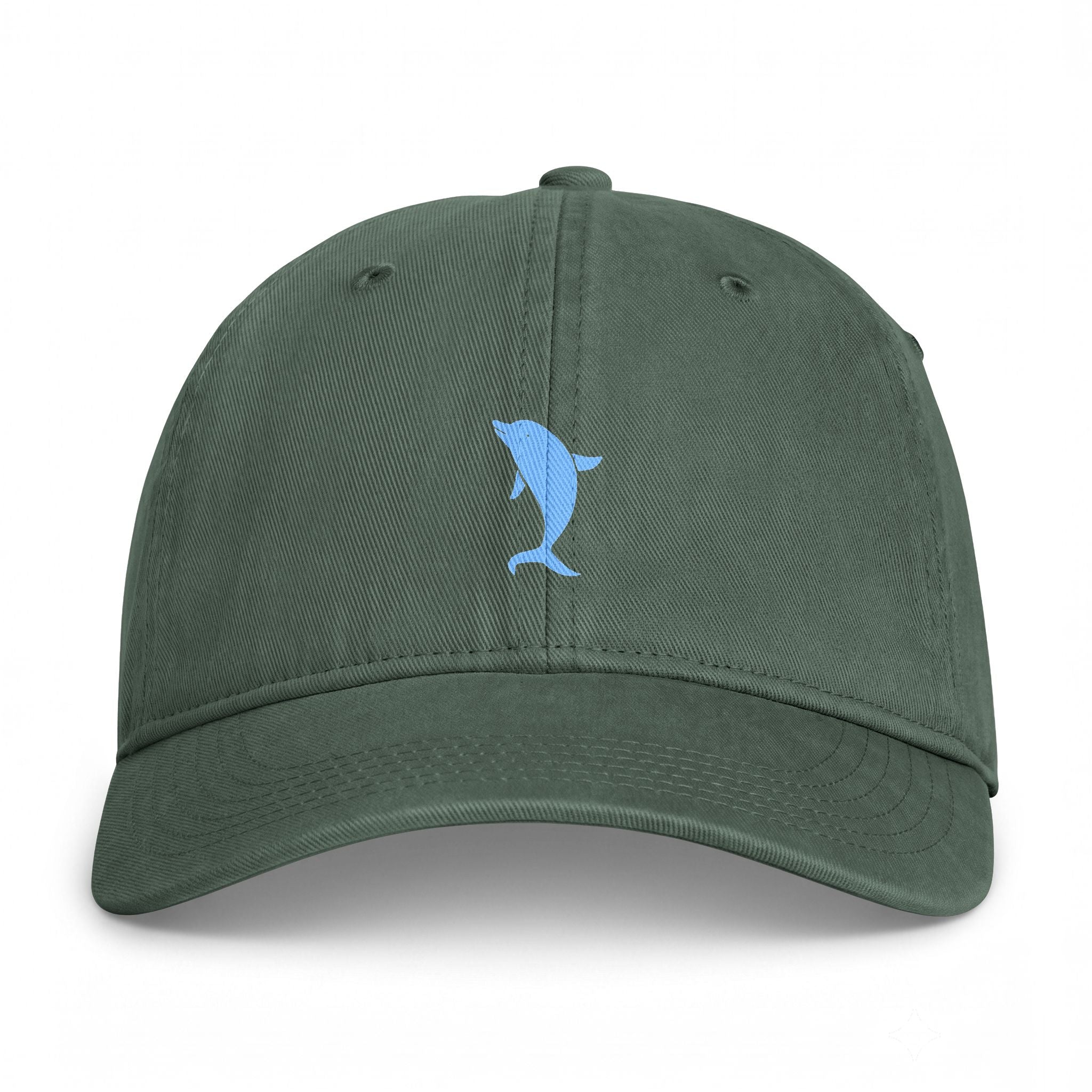Dolphin Embroidered Dad Hat – Coastal Washed Cap