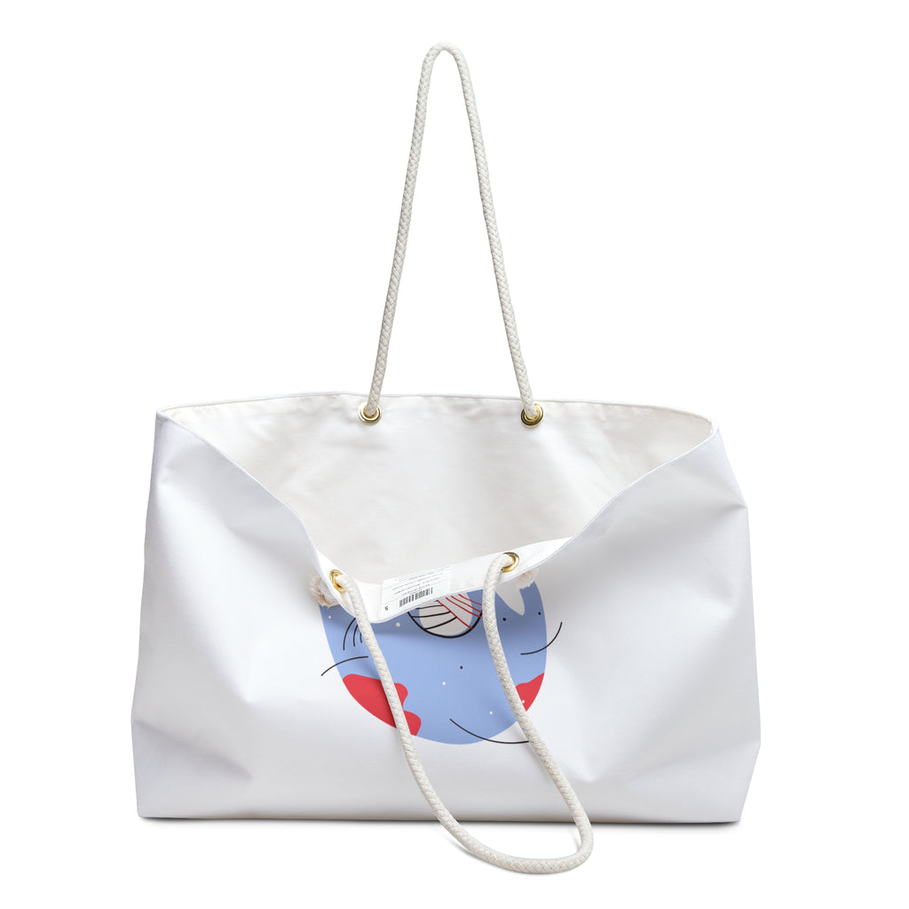 Playful Cat with Yarn Weekender Bag | Cute Kitten Tote for Travel