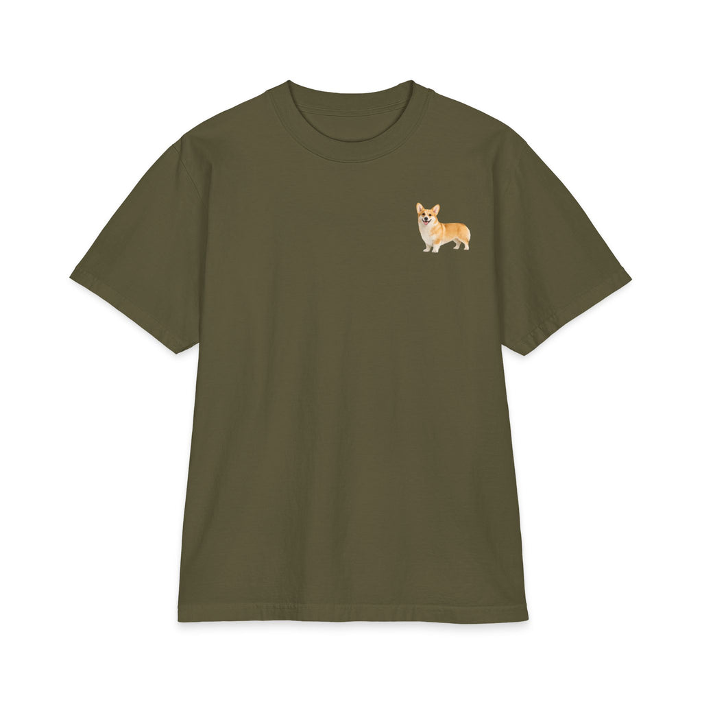 Tiny Corgi Portrait T-Shirt | Small Chest Dog Illustration