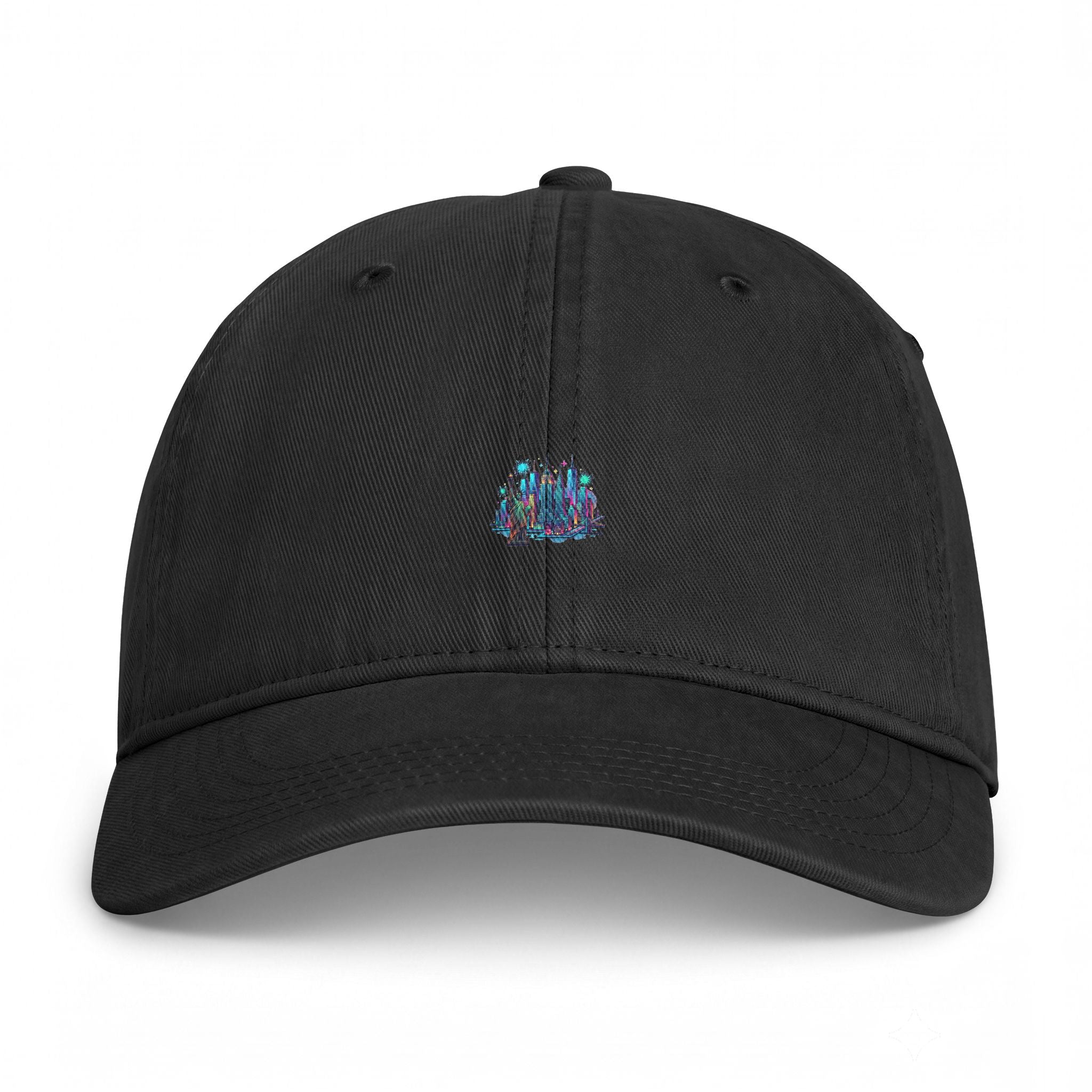Washed Coastal Cap — Embroidered Seagrass Design