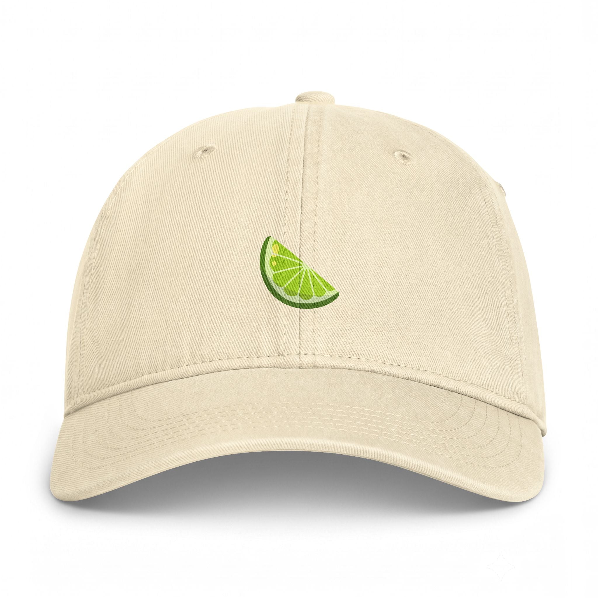 Lime Slice Dad Hat — Washed Coastal Baseball Cap