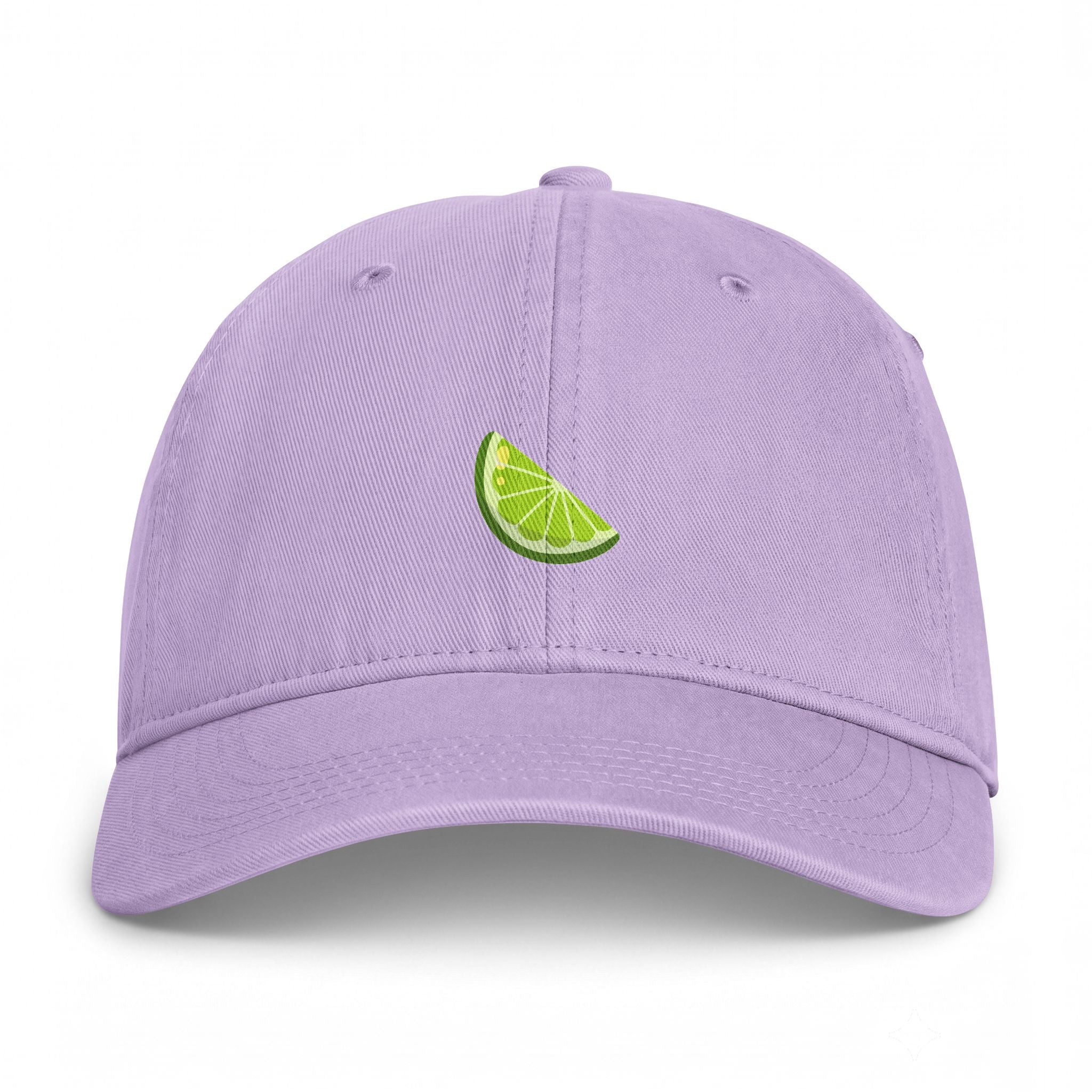 Lime Slice Dad Hat — Washed Coastal Baseball Cap