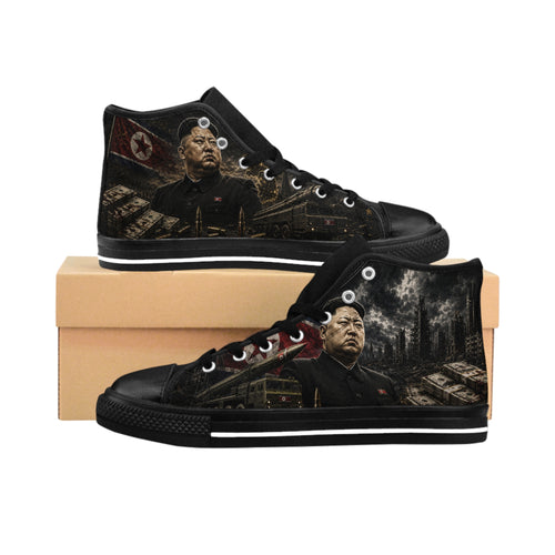 Authoritarian Leader Portrait Sneakers | Political Propaganda Design