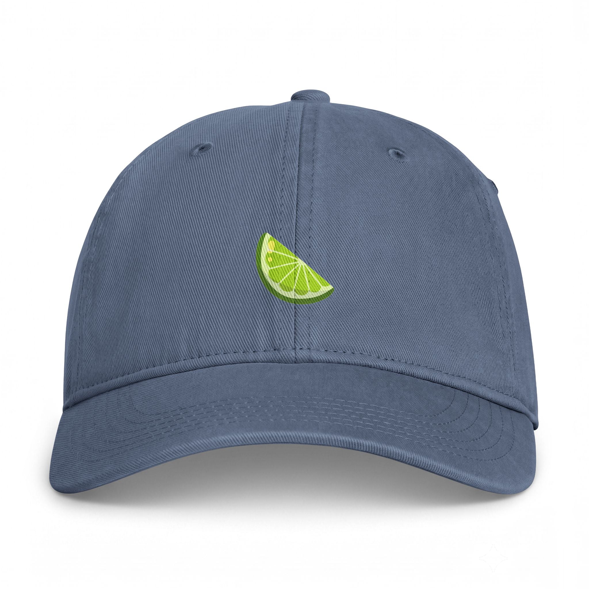 Lime Slice Dad Hat — Washed Coastal Baseball Cap