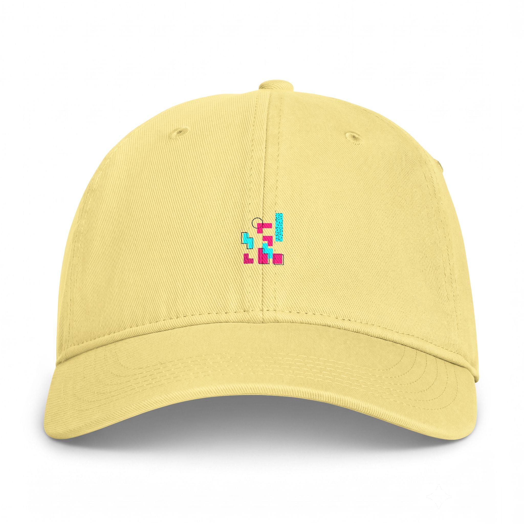 Coastal Washed Cap — Minimal Pixel Wave Dad Hat