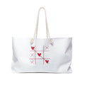 Heart Tic Tac Toe Weekender Bag | Valentine Love Beach Tote