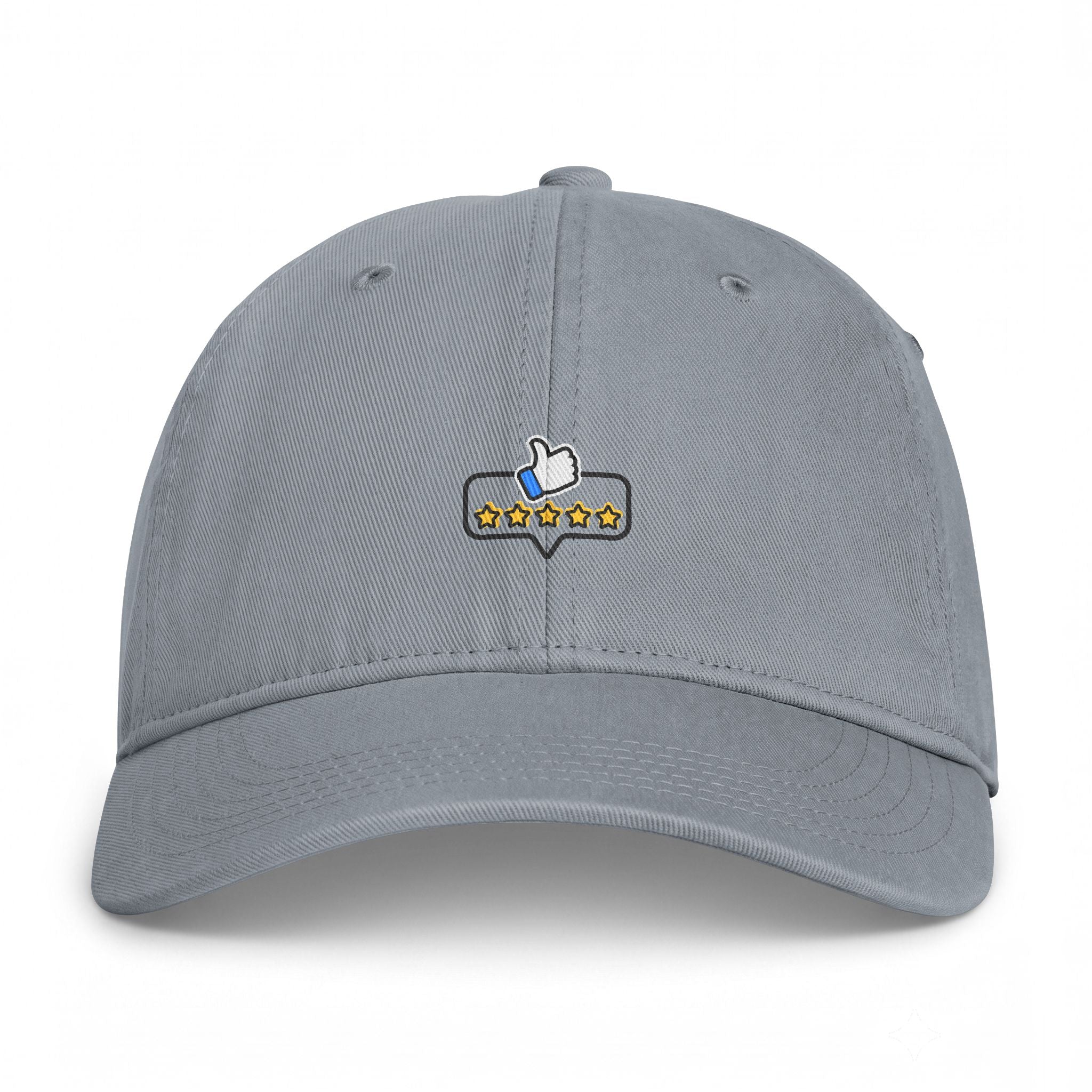 Washed Cotton Cap — Five-Star Like Icon Embroidered Dad Hat