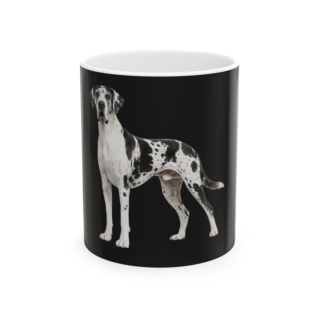 Harlequin Great Dane Mug | Dog Portrait Ceramic Mug