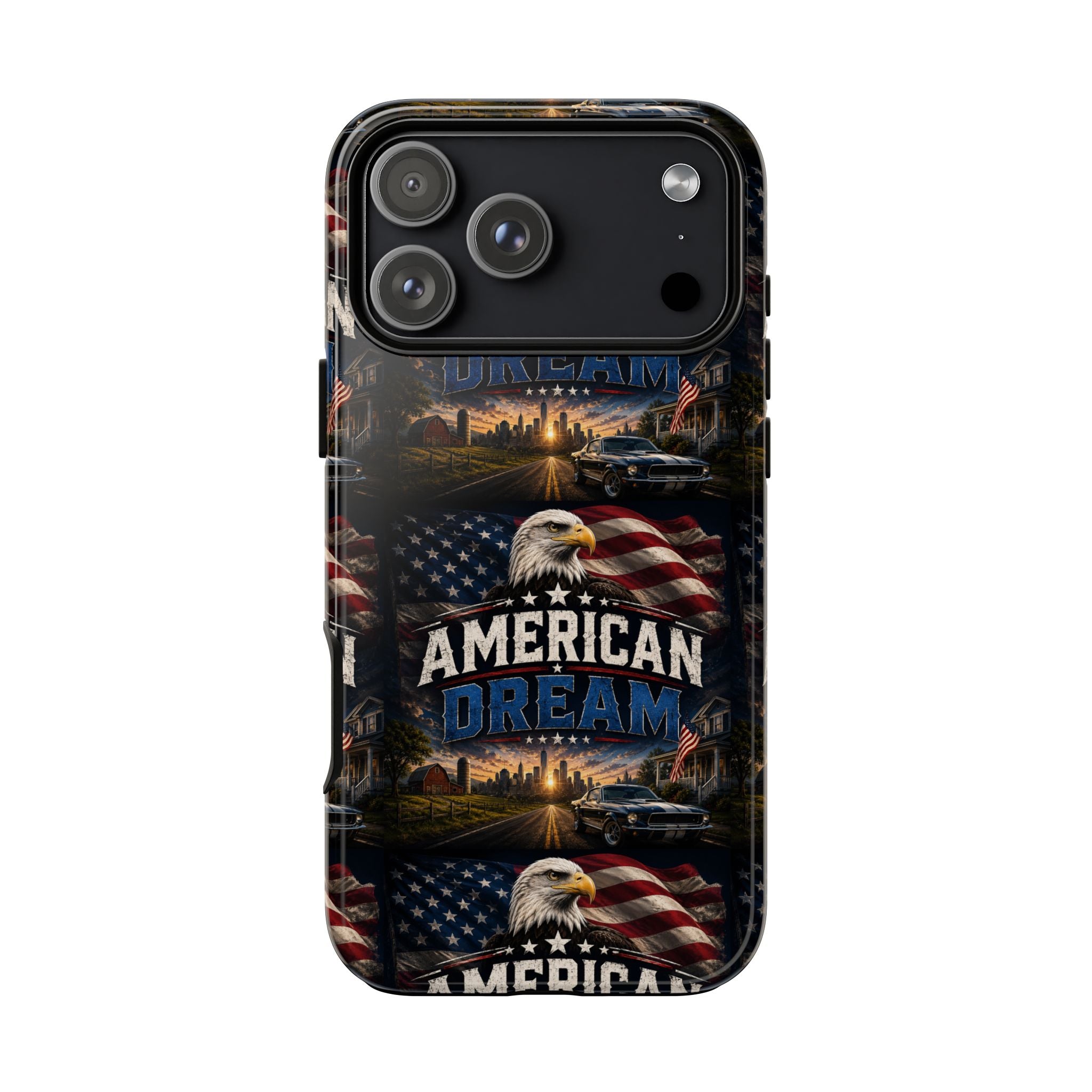 American Dream Phone Case — Patriotic Eagle & Flag Tough Case