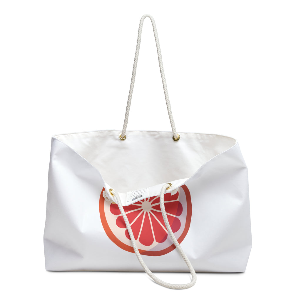 Grapefruit Slice Weekender Bag | Citrus Fruit Beach Tote