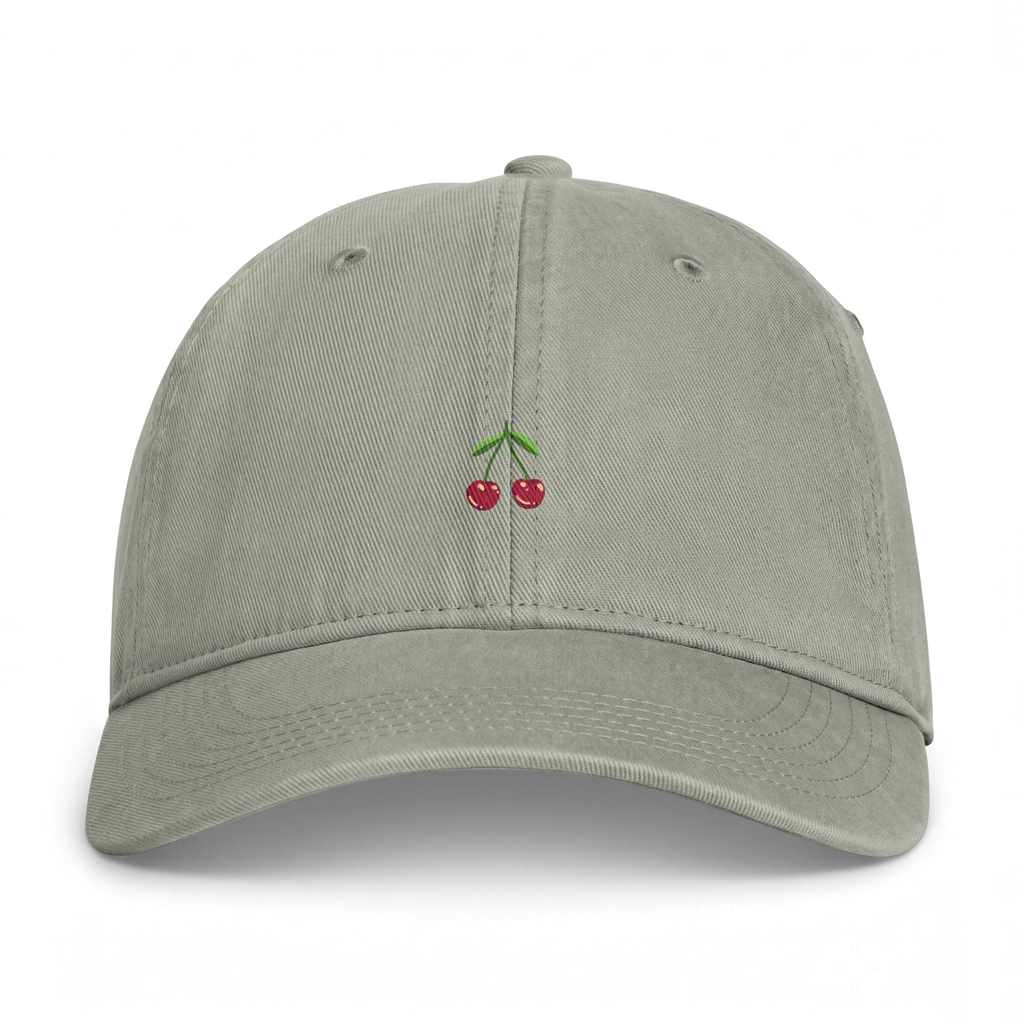 Embroidered Cherry Baseball Cap – Washed Coastal Dad Hat