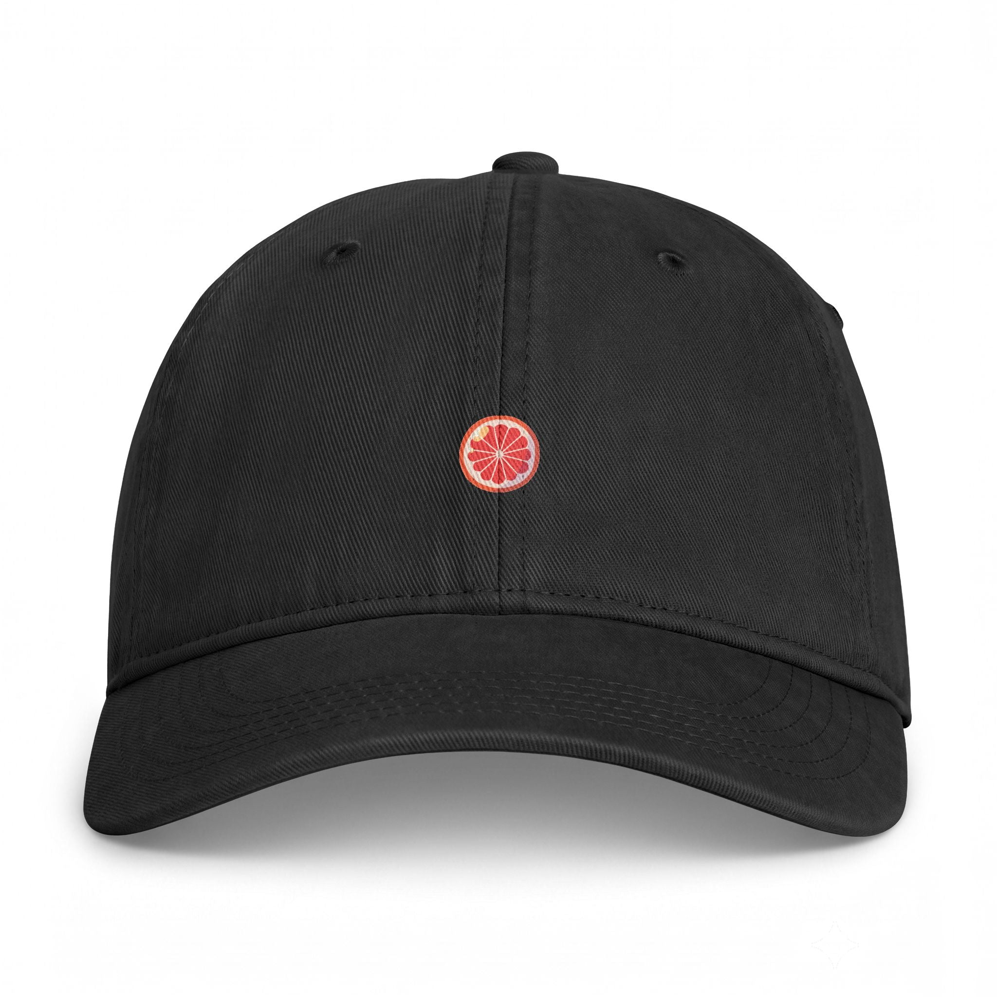 Washed Baseball Cap — Minimal Grapefruit Embroidered Coastal Hat