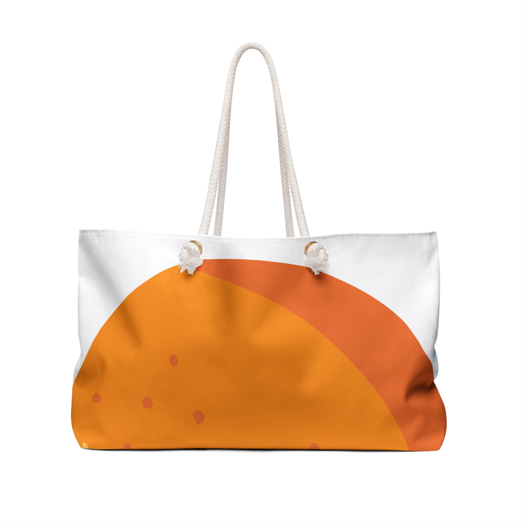 Orange Citrus Illustration Weekender Bag | Fruit Tote Travel Bag